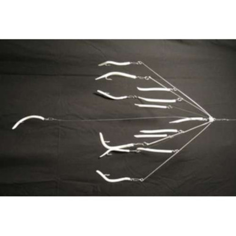 9er's 344-8 32'' Tube and Worm All Tube Lure - 3447WW White