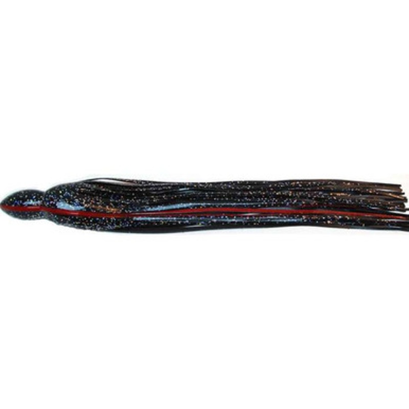 Black Bart S6 15in Lure Replacement Skirts - Black Hologram (BK)