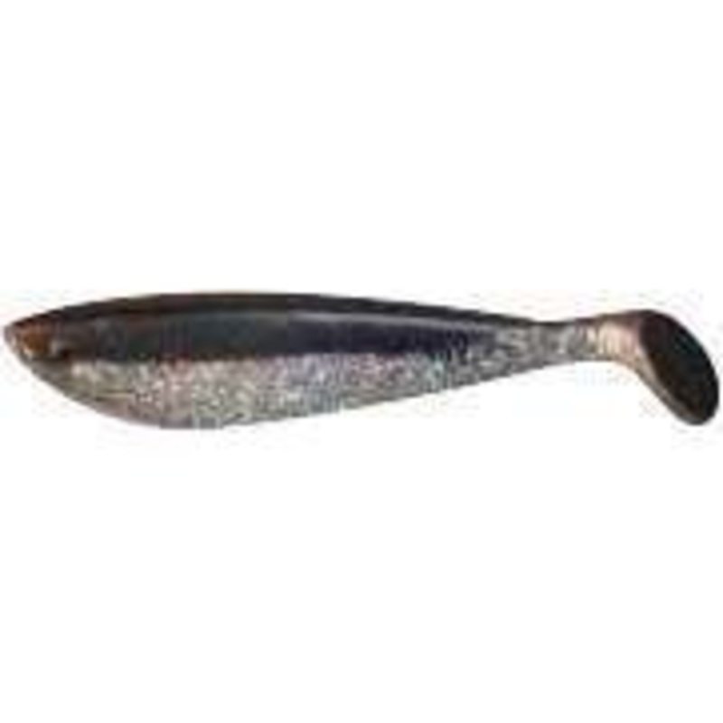 9er's 35 6'' Shad Replacement Pack - 3507GSB Grey Sparkle w/Black Back