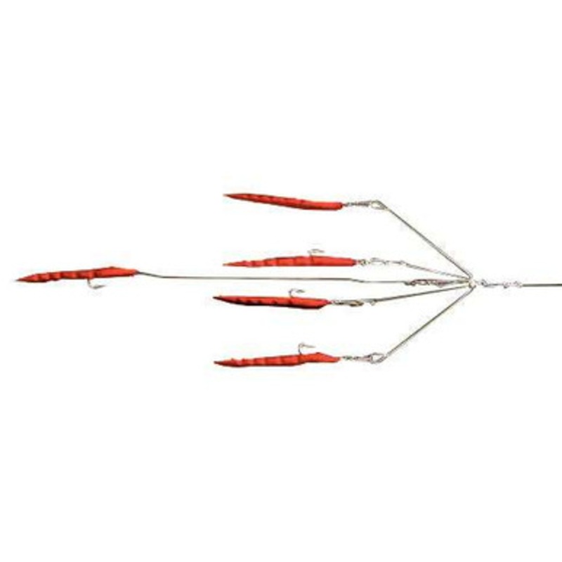 9er's 403 7'' 4 Arm N.E. Eel Rig Lure - 4030RED Red