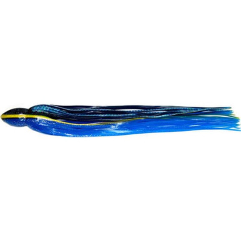 Black Bart S6 15in Lure Replacement Skirts - Black-Blue Dot (BBD)