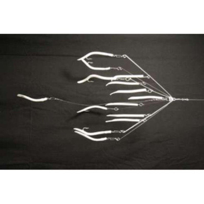 9er's 364-10 22'' Tube and Worm All Tube Lure - 3647WW White