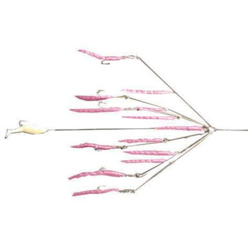 9er's 365 7'' 6 Arm N.E. Eel Rig Lure - 3656PNK Pink
