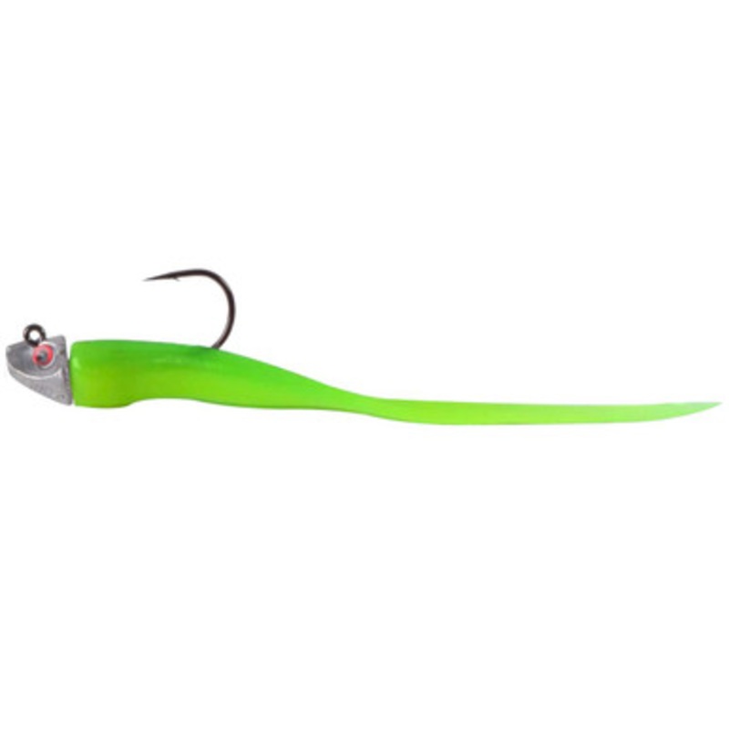 Al Gags EEL4 Whip-It Eel Lure 10in 03 Fluorescent Green
