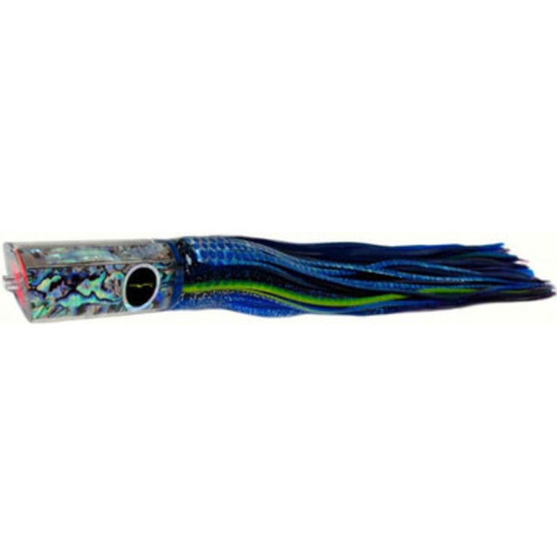 Black Bart Lures BBD-PUF Black Blue Dot/Purple Blue Fleck Kona Tube Medium/Heavy Tackle Skirted Lure