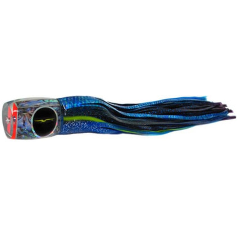 Black Bart Lures BBD-PUF Black Blue Dot/Purple Blue Fleck Marlin Candy Medium/Heavy Tackle Skirted Lure