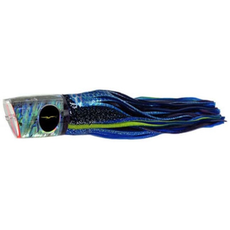 Black Bart Lures BBD-PUF Black Blue Dot/Purple Blue Fleck Zulu Heavy Tackle Skirted Lure