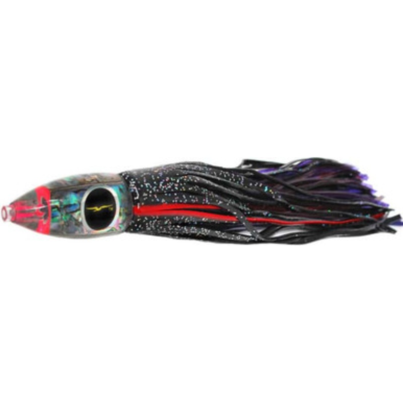 Black Bart Lures BK-PUF Black/Purple Blue Fleck Wicked Medium Tackle Skirted Lure