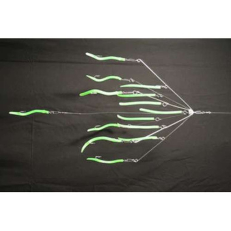 9er's 364-10 22'' Tube and Worm All Tube Lure - 3645GG Green
