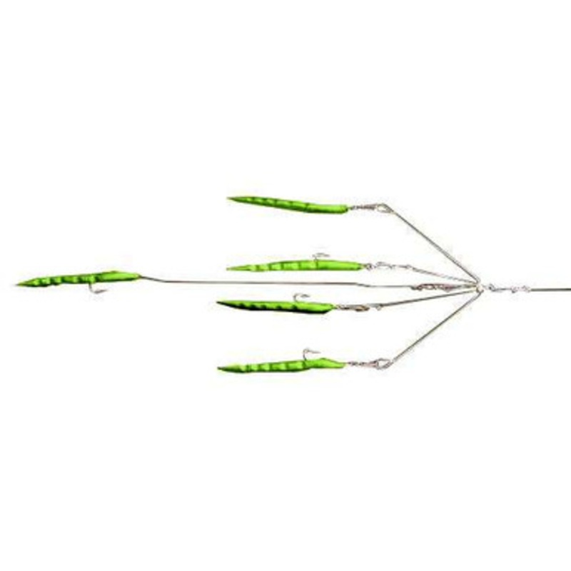 9er's 403 7'' 4 Arm N.E. Eel Rig Lure - 4033CHT Chartreuse