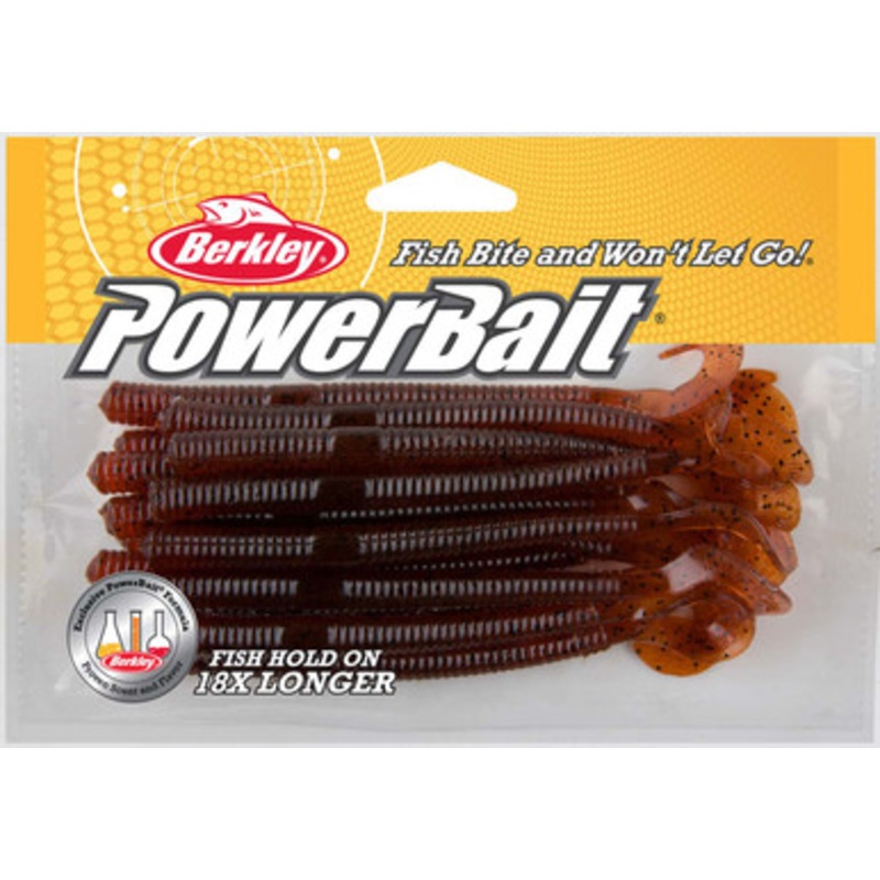 Berkley PBBPW4 Powerbait Power Worm Soft Bait - 4in Red Shad