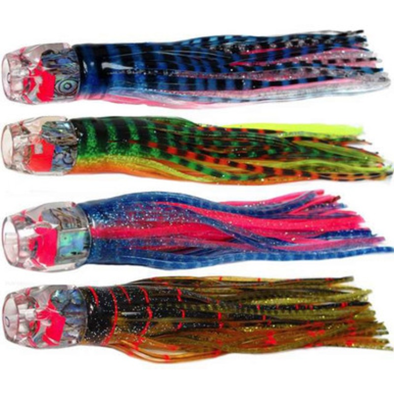 Black Bart Lures BBD-PUF Black Blue Dot/Purple Blue Fleck Hex Jet Light Tackle Skirted Lure