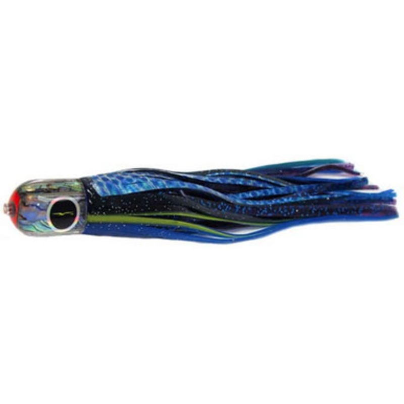 Black Bart Lures BBD-PUF Black Blue Dot/Purple Blue Fleck Punisher Medium/Heavy Tackle Skirted Lure