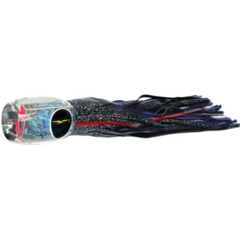 Black Bart Lures BK-PUF Black/Purple Blue Fleck Puerto Rico Prowler Heavy Tackle Skirted Lure