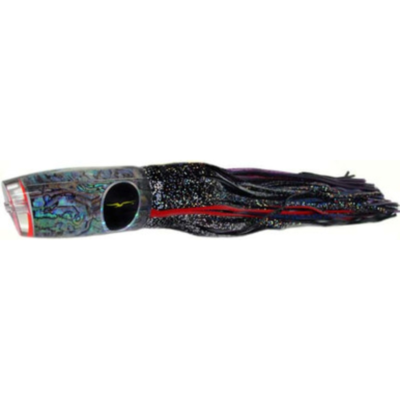 Black Bart Lures BK-PUF Black/Purple Blue Fleck Super Plunger Heavy Tackle Skirted Lure