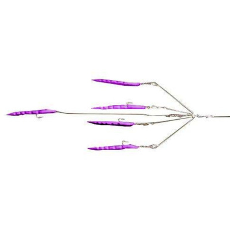 9er's 403 7'' 4 Arm N.E. Eel Rig Lure - 4037PUR Purple