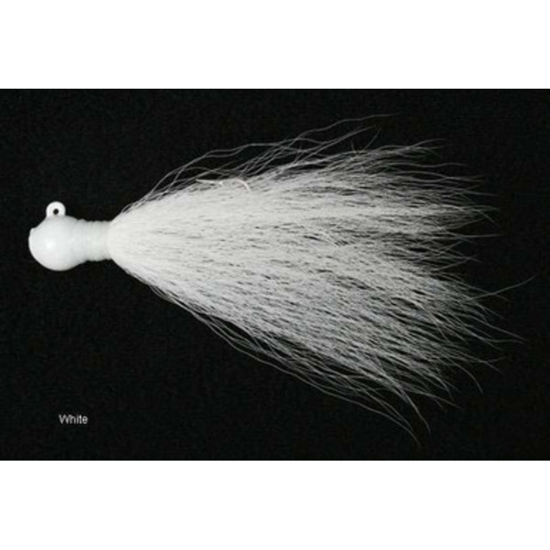Andrus Lures BA114 Ball Jig Bucktail - White/Yellow