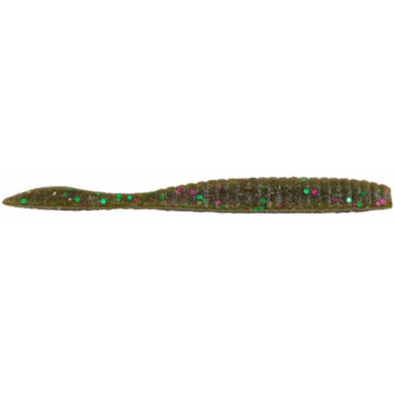 Berkley Maxscent Flat Worm - 3.6in - Green Pumpkin Party