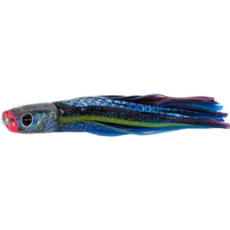 Black Bart Lures BBD-PUF Black Blue Dot/Purple Blue Fleck Costa Rican Plunger Light Tackle Skirted Lure