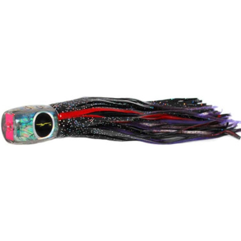 Black Bart Lures BK-PUF Black/Purple Blue Fleck Mahi Candy Medium Tackle Skirted Lure