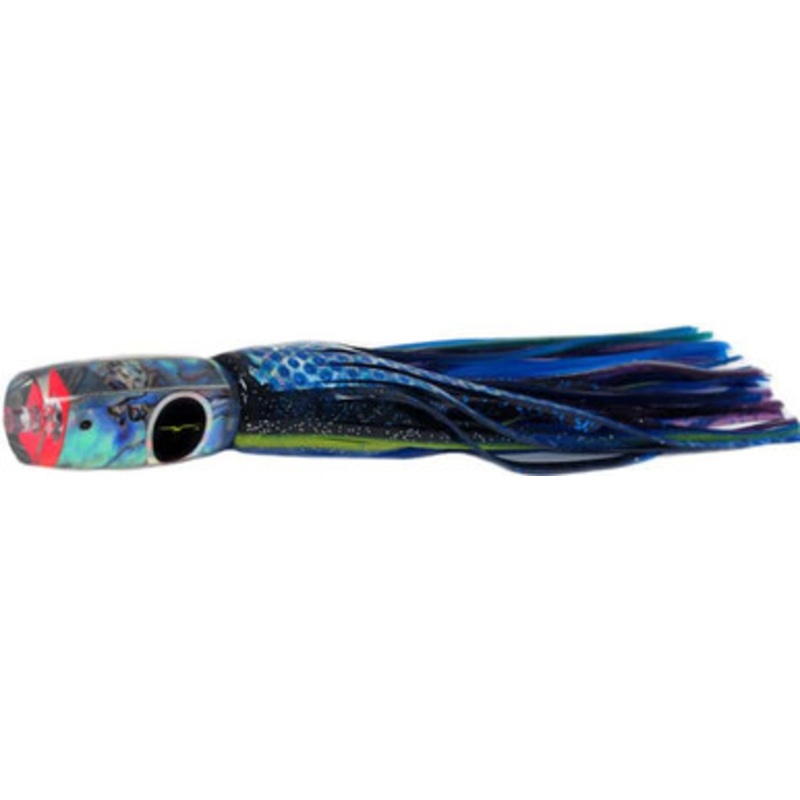 Black Bart Lures BBD-PUF Black Blue Dot/Purple Blue Fleck Mini 1656 Flat Medium Tackle Skirted Lure