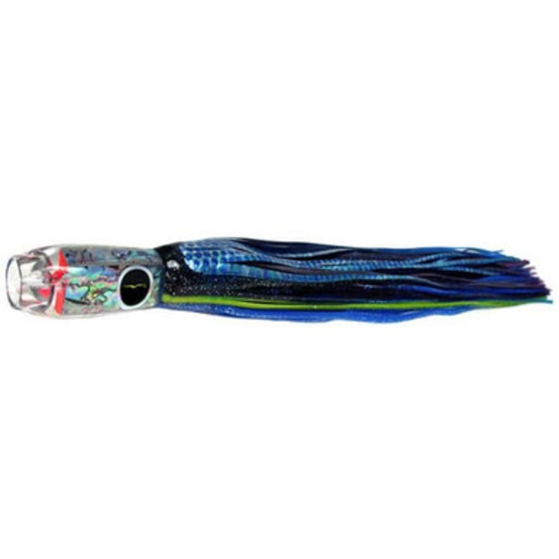 Black Bart Lures BBD-PUF Black Blue Dot/Purple Blue Fleck Tahitian Prowler Medium Tackle Skirted Lure