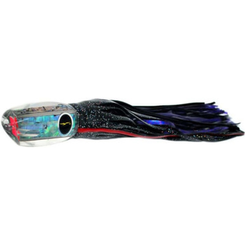 Black Bart Lures BK-PUF Black/Purple Blue Fleck Hawaiian Breakfast Medium/Heavy Tackle Skirted Lure