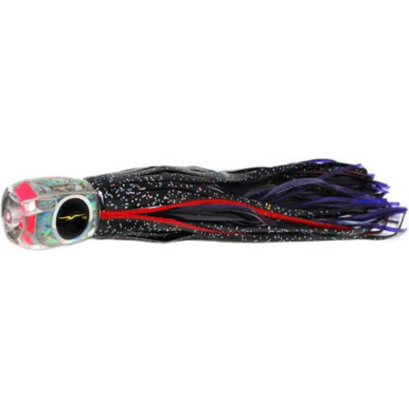 Black Bart Lures BK-PUF Black/Purple Blue Fleck Tahitian Prowler Medium Tackle Skirted Lure