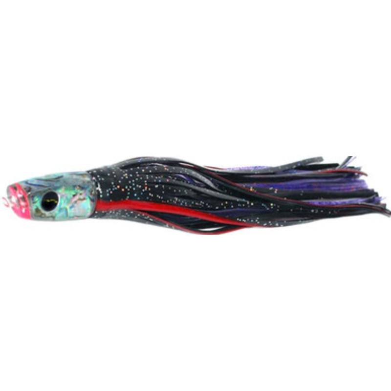 Black Bart Lures BK-PUF Black/Purple Blue Fleck Costa Rican Plunger Light Tackle Skirted Lure