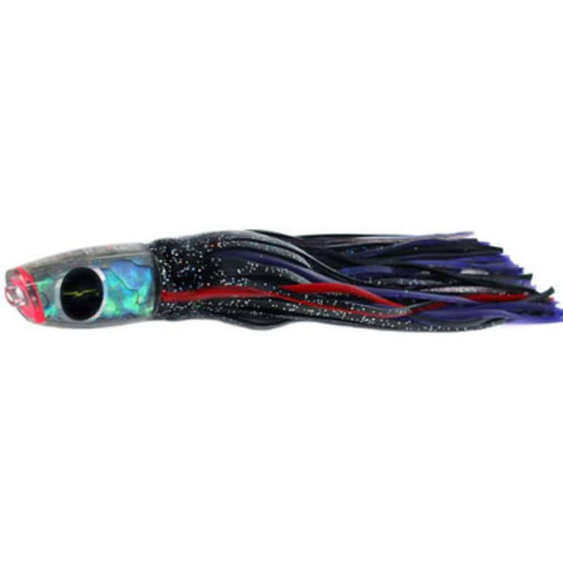 Black Bart Lures BK-PUF Black/Purple Blue Fleck Eleuthera Plunger Medium Tackle Skirted Lure