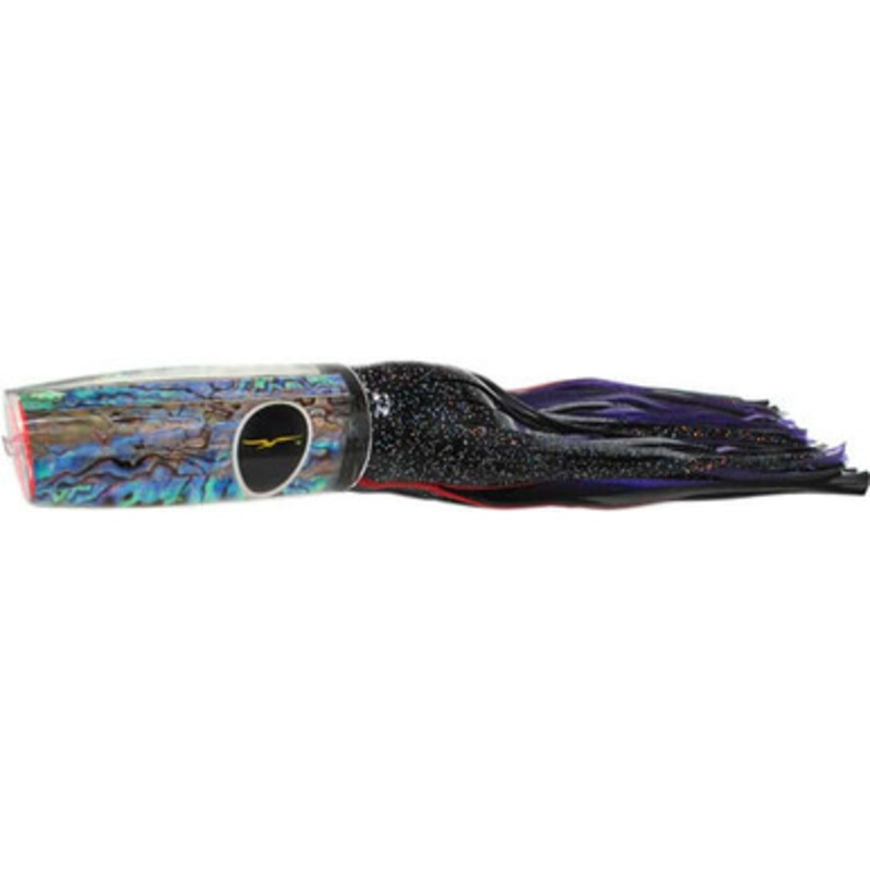 Black Bart Lures BK-PUF Black/Purple Blue Fleck Madeira Mama Heavy Tackle Skirted Lure