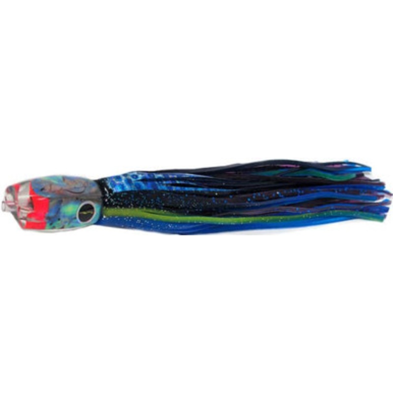 Black Bart Lures BBD-PUF Black Blue Dot/Purple Blue Fleck Pelagic Breakfast Light Tackle Skirted Lure