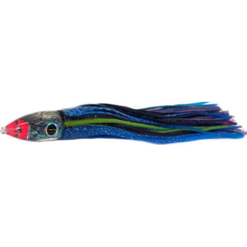 Black Bart Lures BBD-PUF Black Blue Dot/Purple Blue Fleck Tuna XXX Light Tackle Skirted Lure