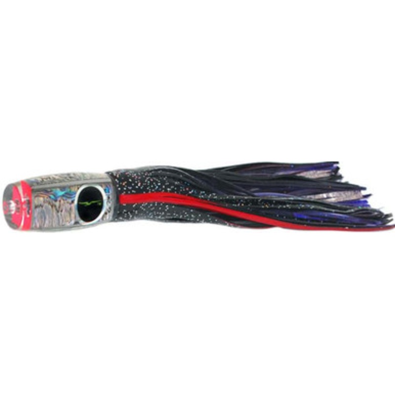 Black Bart Lures BK-PUF Black/Purple Blue Fleck Mini 1656 Flat Medium Tackle Skirted Lure
