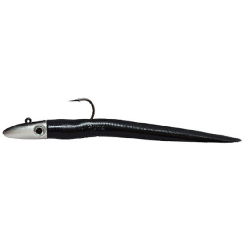 RonZ Original Series Rigged Soft Bait - 8in - 2oz - Black Pearl