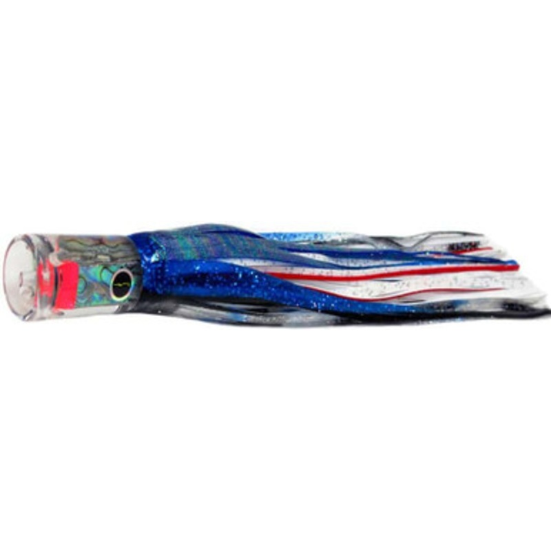 Black Bart Lures Medium Tackle Lures El Squid Sr. Blue Foil/White BL/WH