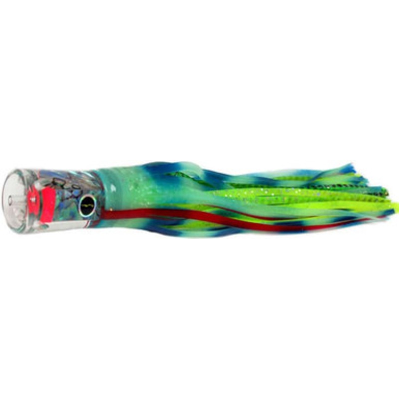 Black Bart Lures Medium Tackle Lures El Squid Sr. Glow/Green Chartreuse Dot GLO/GCD