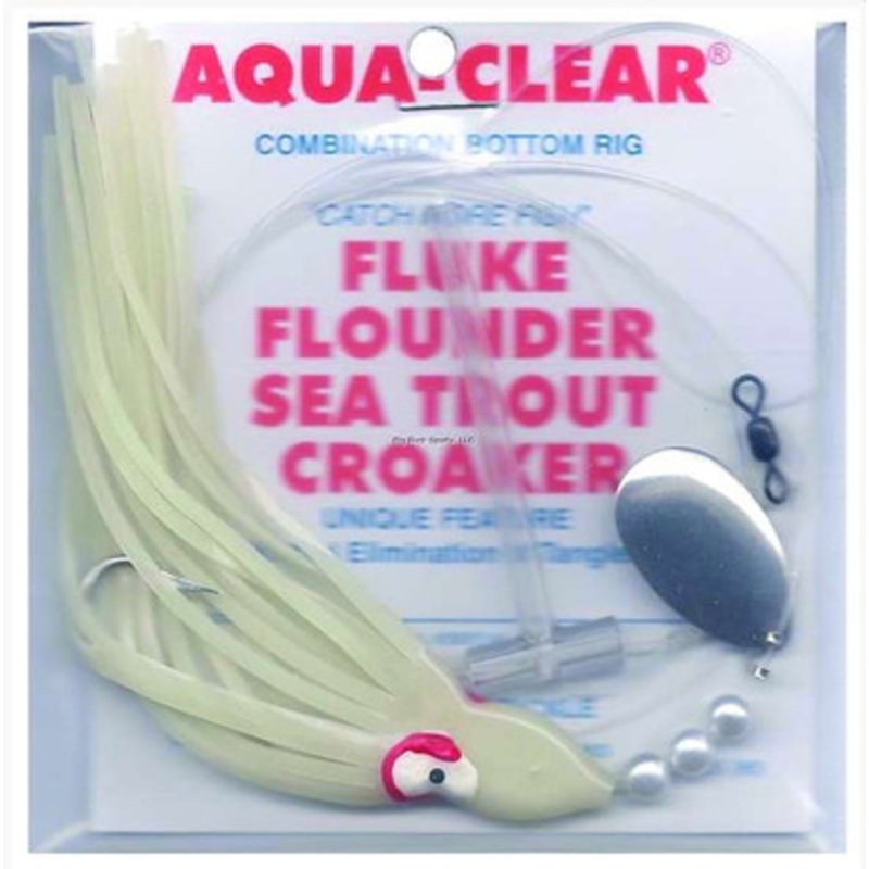 Aqua Clear Fluke/Flounder/Trout/Croaker Single Leader Rig