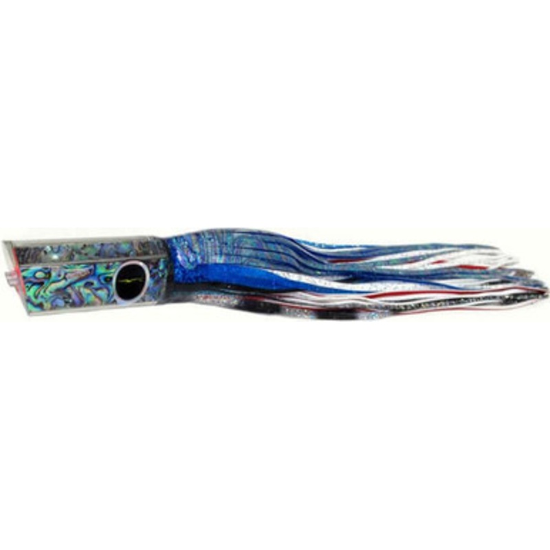 Black Bart Medium/Heavy Tackle Lures Kona Classic Tube Blue Foil/White BL/WH