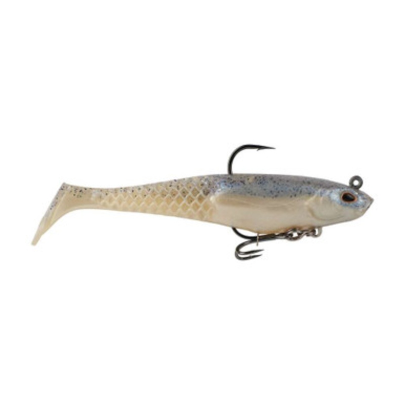 Berkley PowerBait Saltwater Pre-Rigged CullShad Swimbait - 6in - Chrome Flash