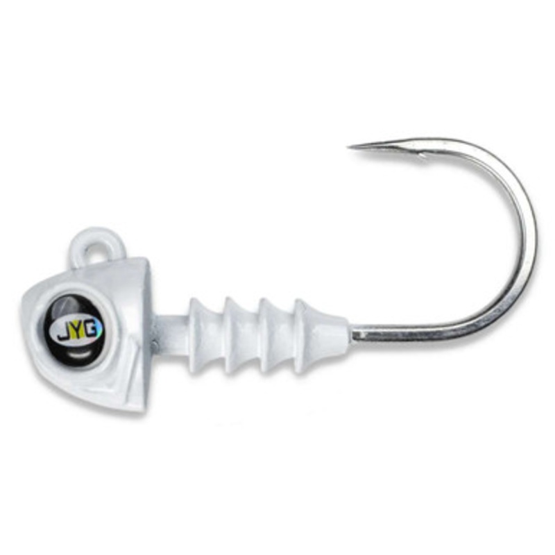 JYG PRO Fishing SWYM Jig Head - 3/4oz (5in Tail) - Pearl