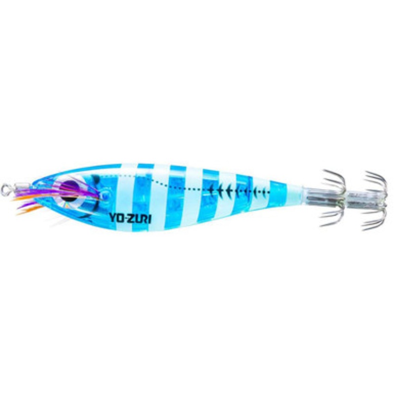 Yo-Zuri Ultra 3D Laser DX M2 #SS Squid Jig - 3 3/8in - Zebra Luminous Blue