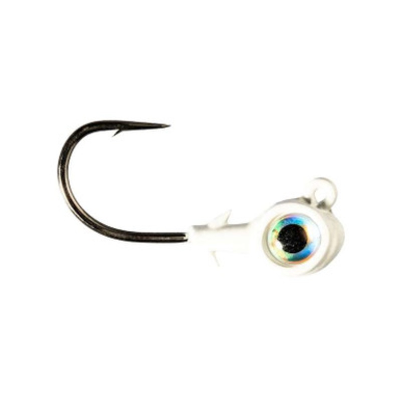 Z-Man Trout Eye X Jighead - 1/4oz - 3pk - Pearl/Pearl