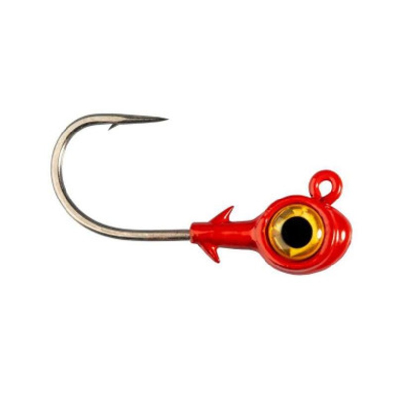 Z-Man Trout Eye X Jighead - 1/8oz - 3pk - Red/Gold