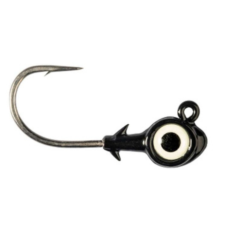 Z-Man Trout Eye X Jighead - 3/16oz - 3pk - Black/Glow