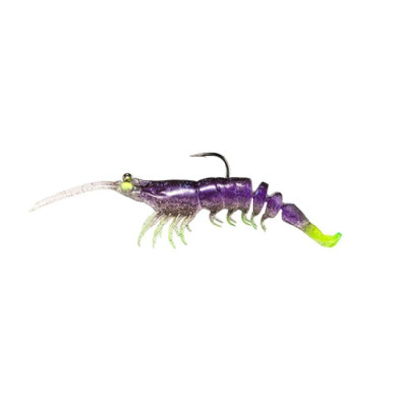 Z-Man PrawnstarZ - 3.5in - 2pk - Plum Chartreuse