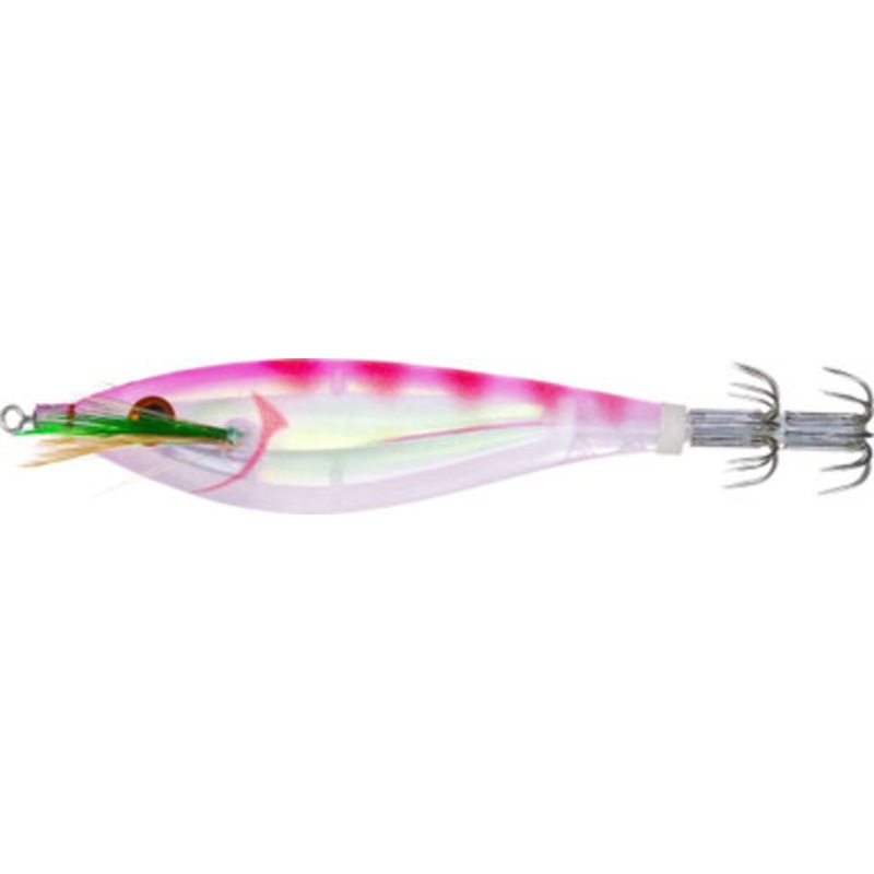 Yo-Zuri Ultra 3D Cloth M2 #SS Squid Jig - 3 3/8in - Clear Luminous Pink