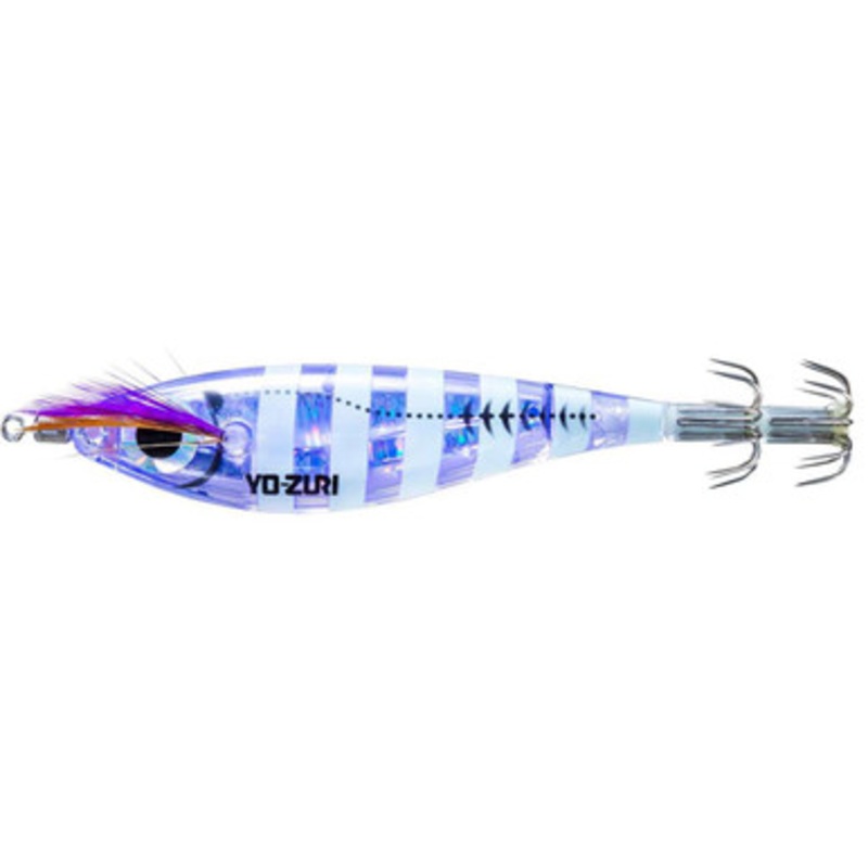 Yo-Zuri Ultra 3D Laser DX M2 #SS Squid Jig - 3 3/8in - Zebra Luminous Purple