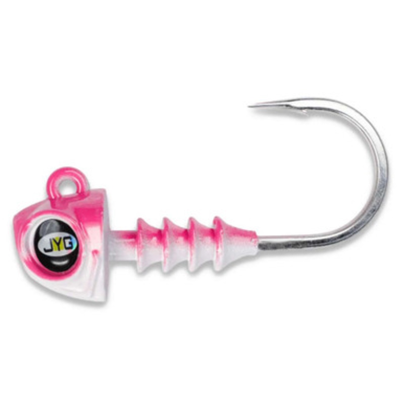 JYG PRO Fishing SWYM Jig Head - 1/4oz (3in Tail) - Flamingo