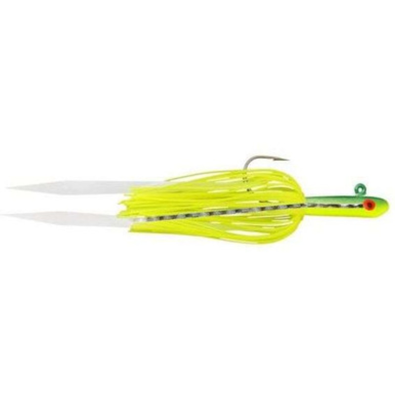 Tsunami Glass Minnow /w Silicone Skirt & Teaser - 3/8oz - Chartreuse